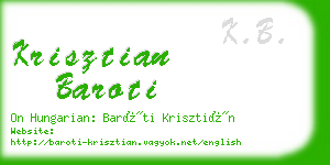 krisztian baroti business card